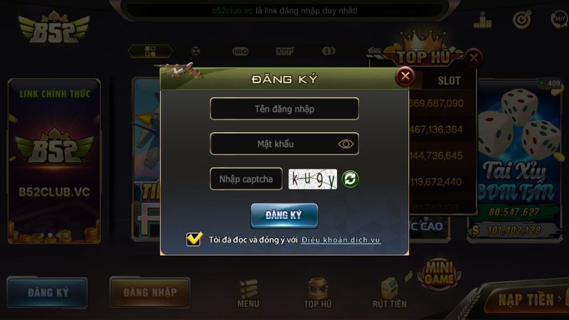 Chi tiết từng bước đăng ký tài khoản cá cược B52 Club