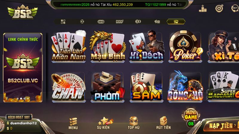 Điểm danh các trò chơi game bài Sunwin hấp dẫn