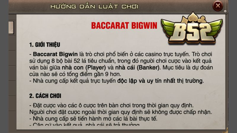 Hướng dẫn cách chơi Baccarat cơ bản